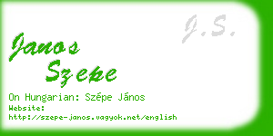 janos szepe business card